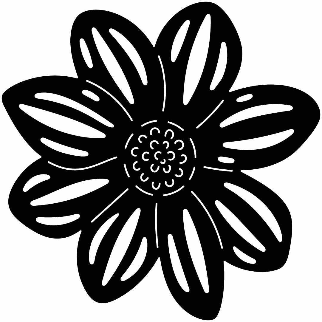 Flower Free-DXF files cut ready for CNC-DXFforCNC.com