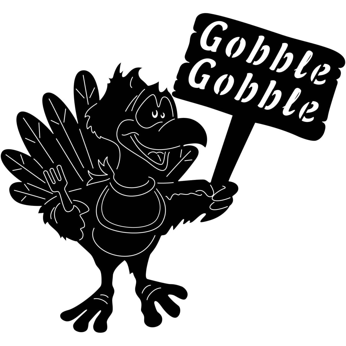 Gobble Gobble 2 DXF File Cut Ready for CNC