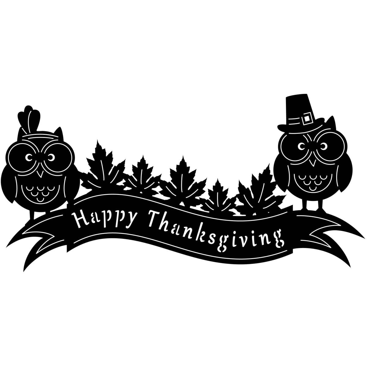 Happy Thanksgiving 1 DXF File Cut Ready for CNC