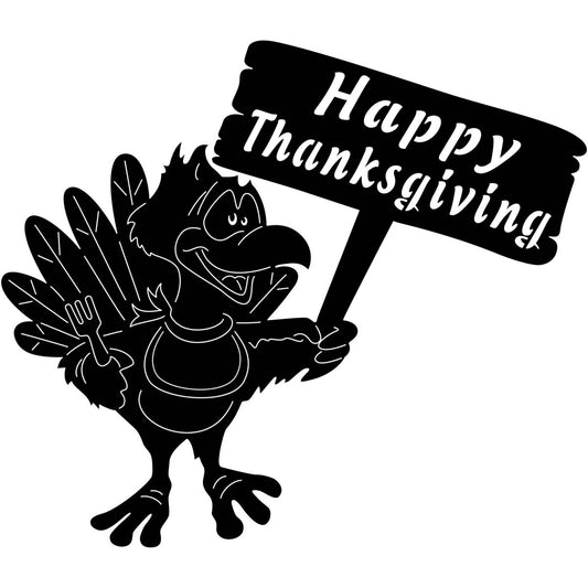 Happy Thanksgiving 4 DXF File Cut Ready for CNC