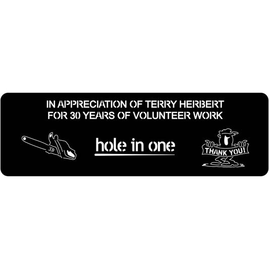 Hole in one thank you sign - DXF files Cut Ready CNC Designs -DXFforCNC.com 