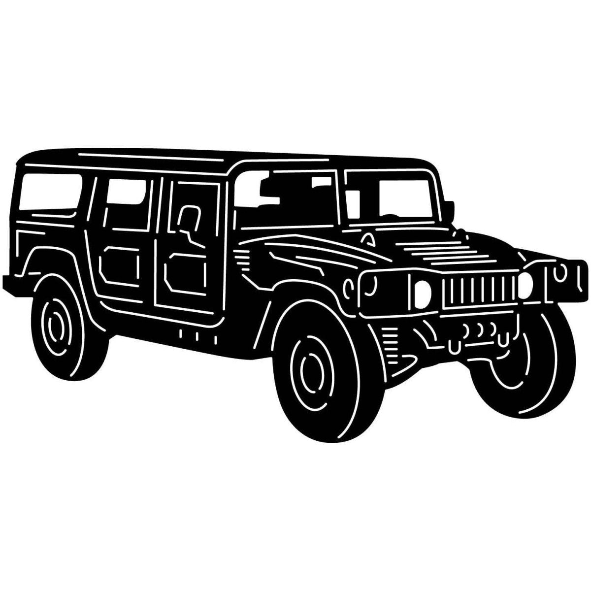 Hummer 02 DXF File Cut Ready for CNC