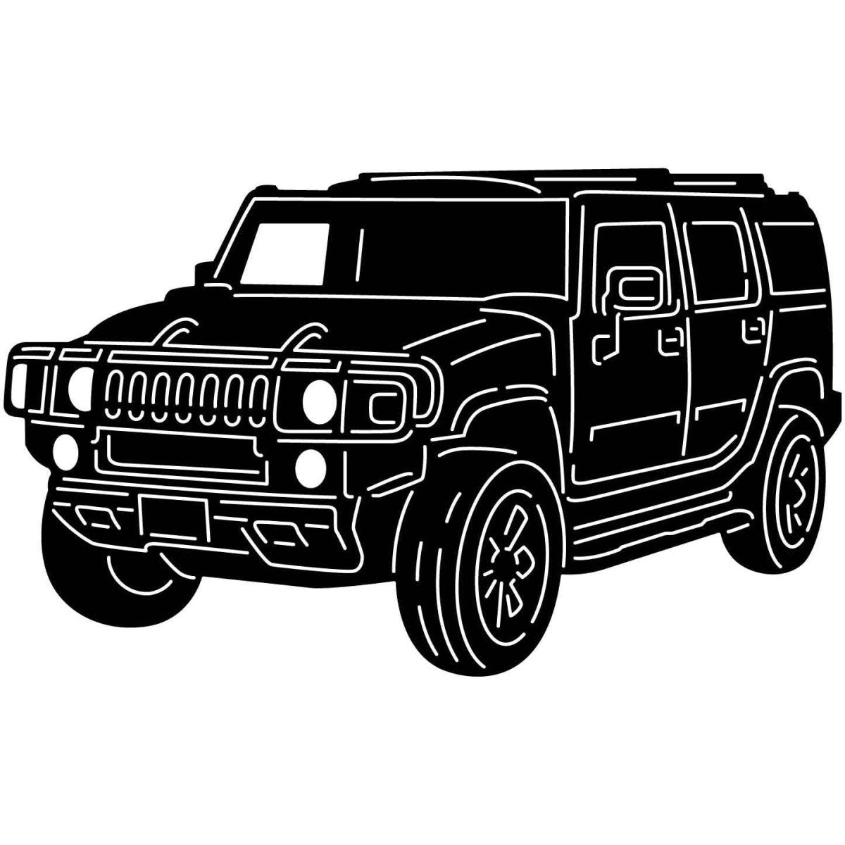 Hummer 04 DXF File Cut Ready for CNC