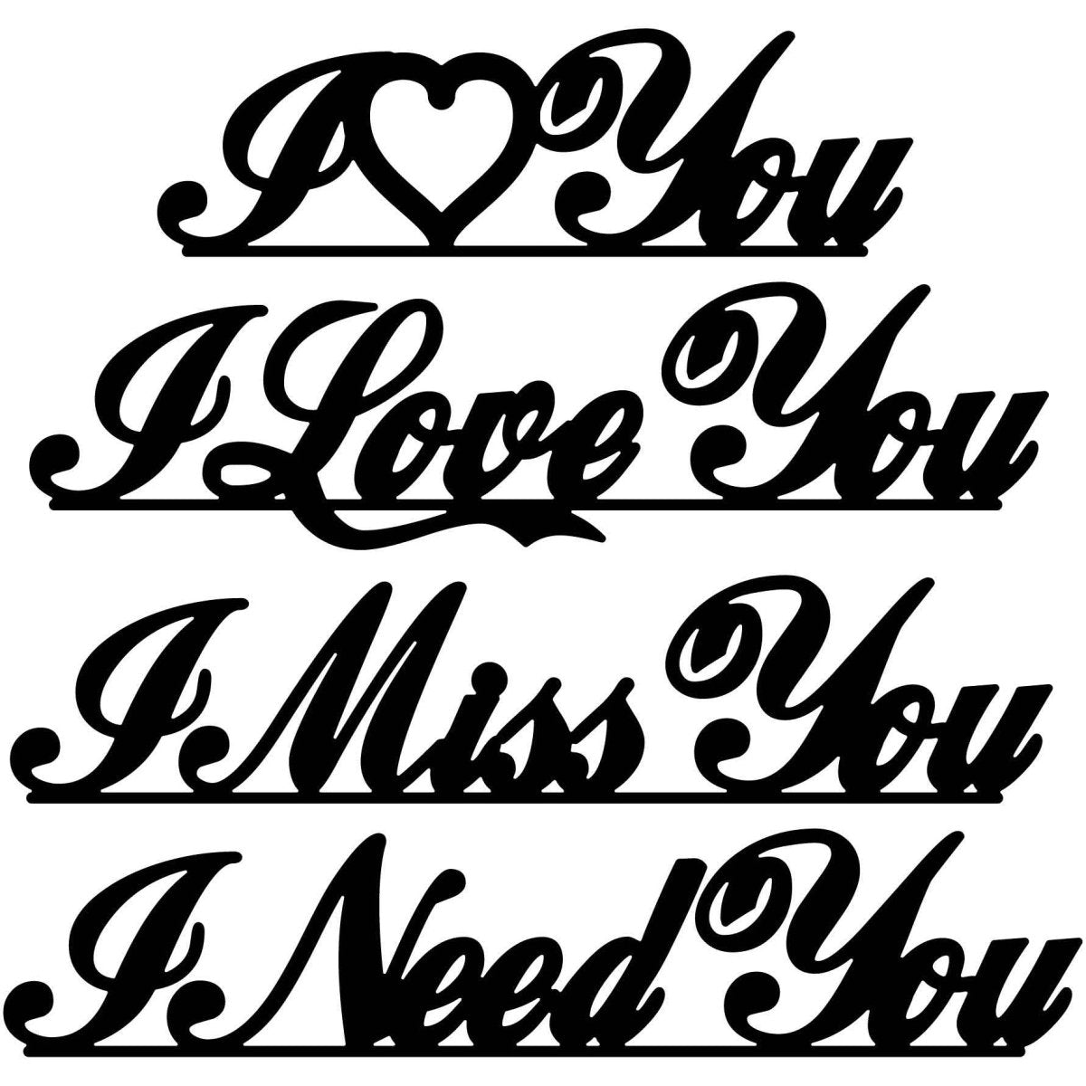 I-Love Miss Need-You 10 DXF File Cut Ready for CNC