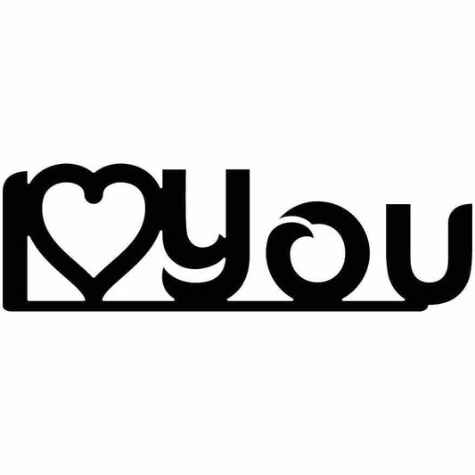 I Love You with Heart Free DXF files cut ready for CNC-DXFforCNC.com