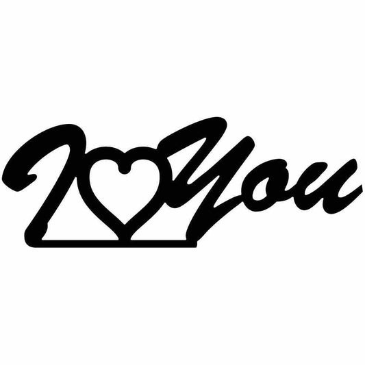 I Love You with Heart Free DXF files cut ready for CNC-DXFforCNC.com