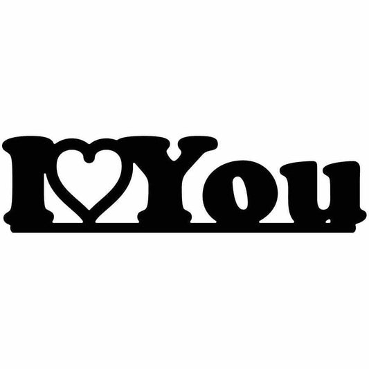 I Love You with Heart Free DXF files cut ready for CNC-DXFforCNC.com