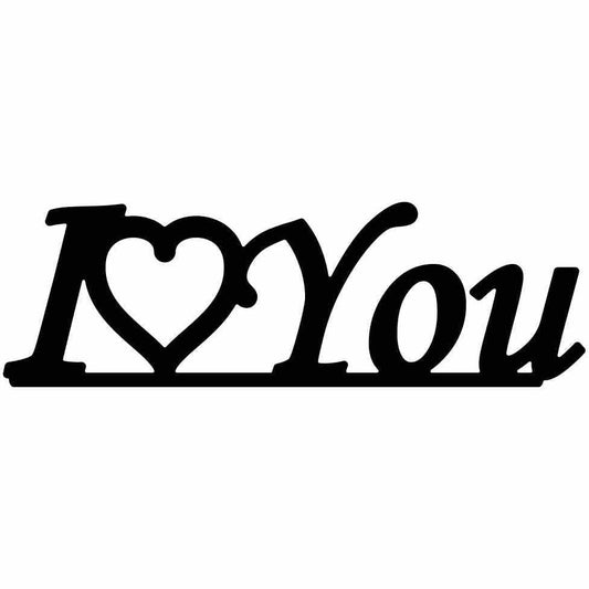 I Love You with Heart Free DXF files cut ready for CNC-DXFforCNC.com