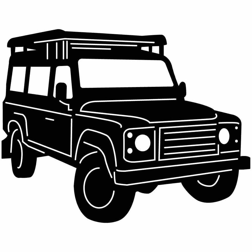 Jeep Car 4x4 Free-DXF files cut ready for CNC-DXFforCNC.com