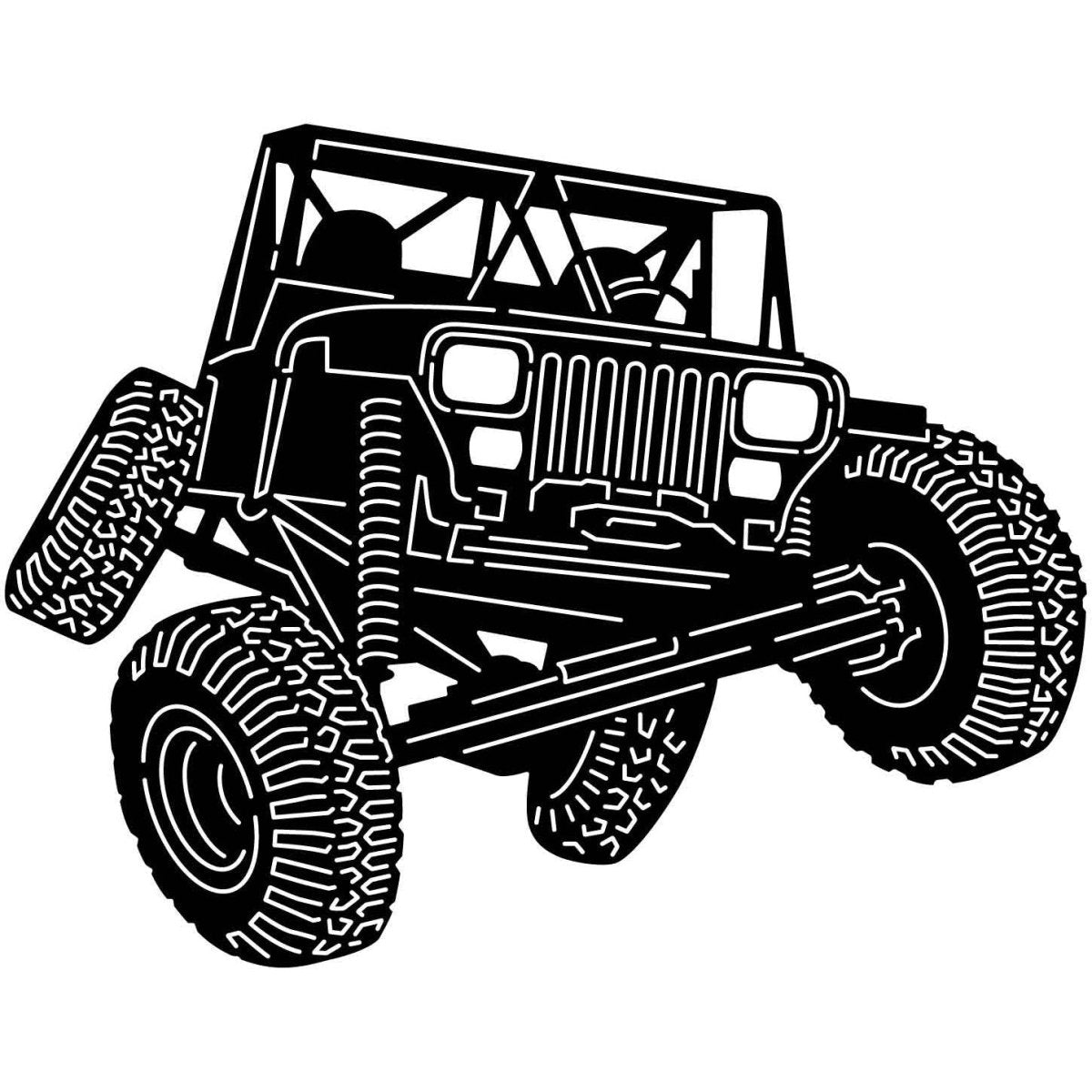 Jeep Rock Climber 04 DXF File Cut Ready for CNC