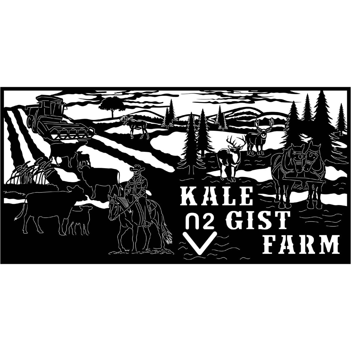 Kale Gist Farm Scene-DXFforCNC.com-DXF Files cut ready cnc machines