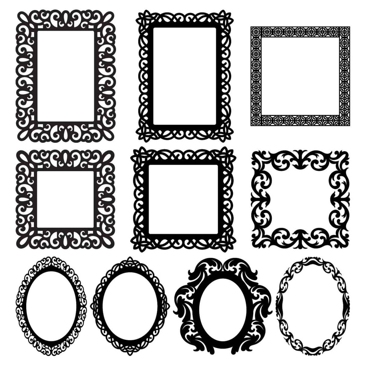 Mirror Frames-dxf files cut ready for cnc machines-dxfforcnc.com