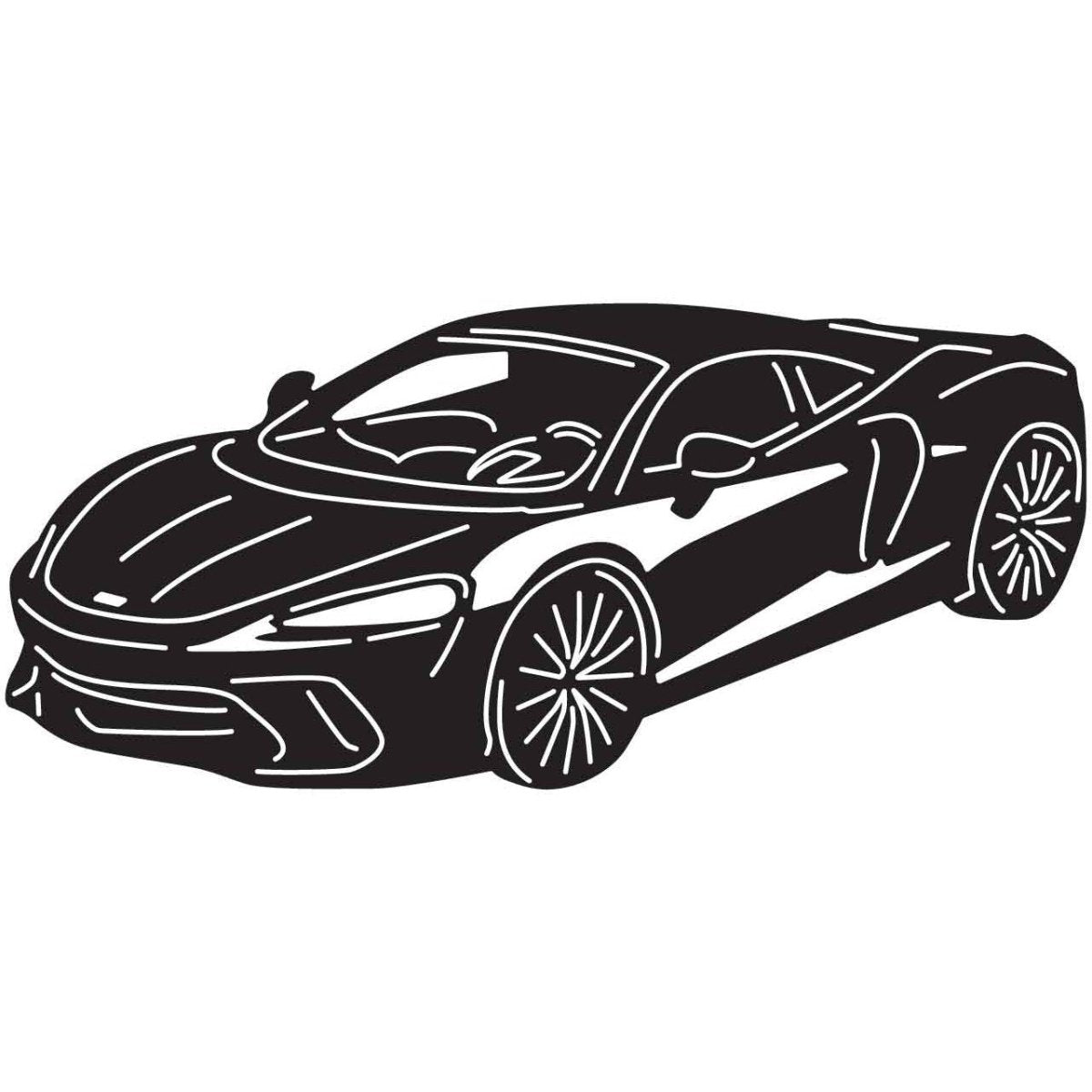 Modern Cars 07 DXF File Cut Ready for CNC