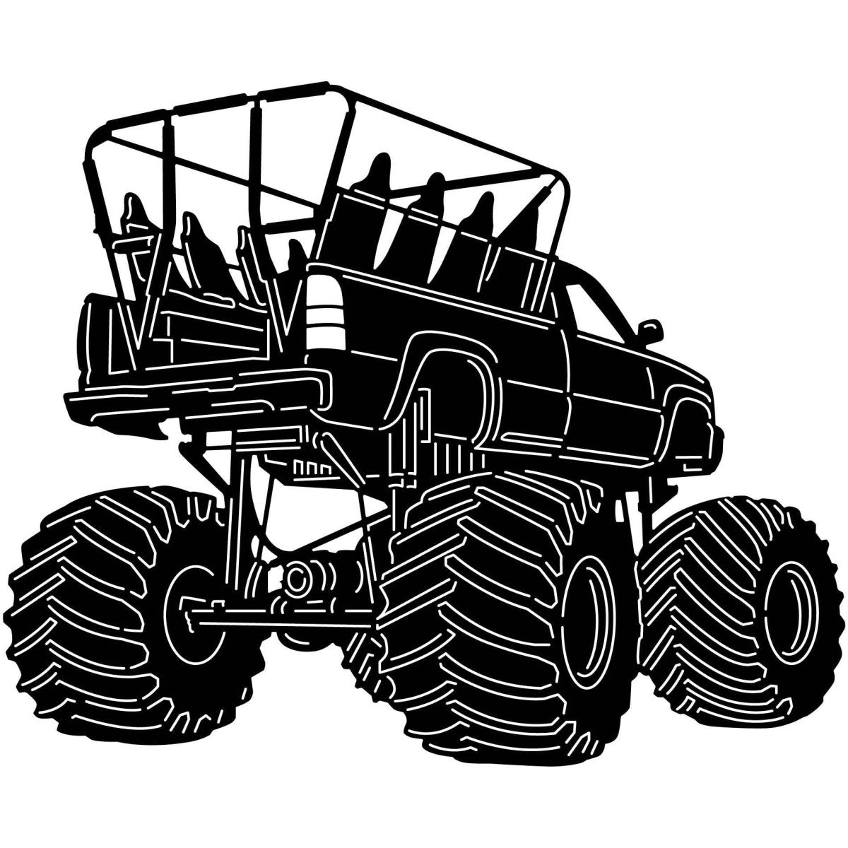 Monster Trucks 04 DXF File Cut Ready for CNC