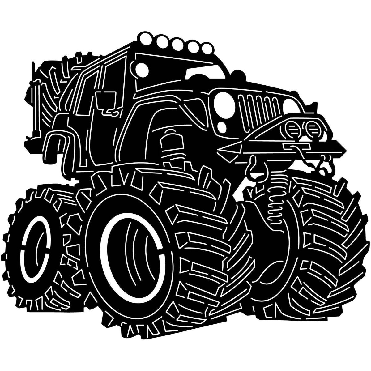 Monster Trucks 09 DXF File Cut Ready for CNC