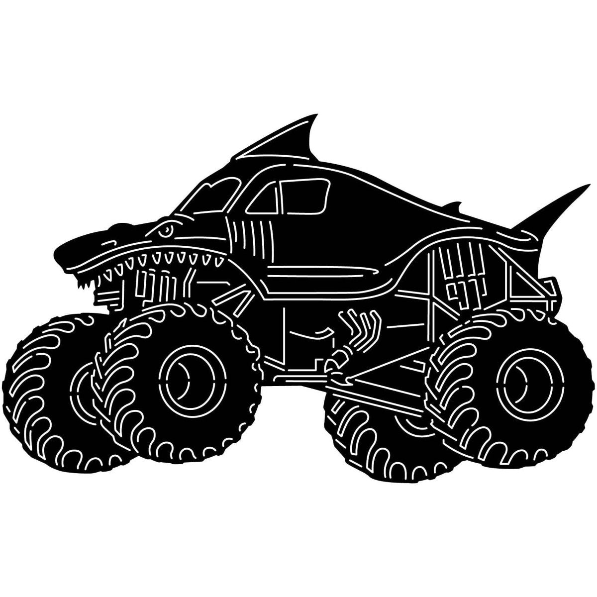 Monster Trucks 14 DXF File Cut Ready for CNC