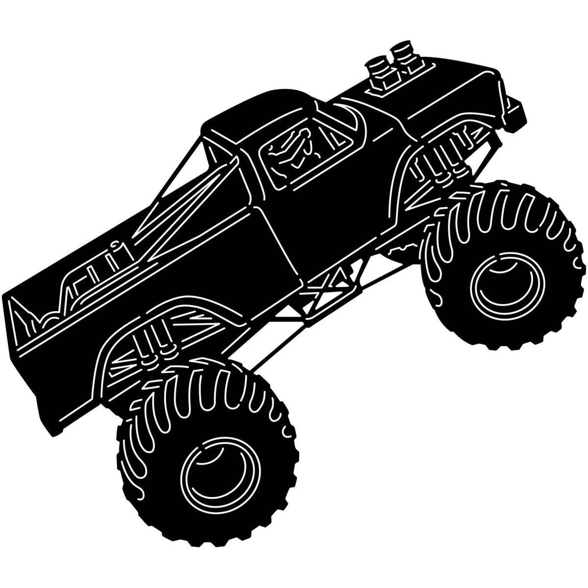 Monster Trucks 19 DXF File Cut Ready for CNC