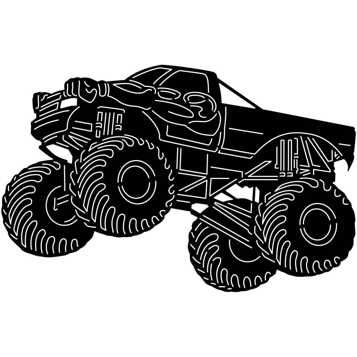 Monster Trucks 29 DXF File Cut Ready for CNC