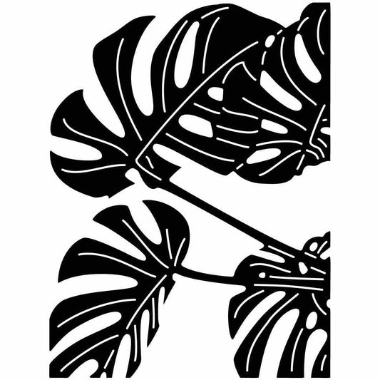 Monstera Plant Free-DXF files cut ready for CNC-DXFforCNC.com