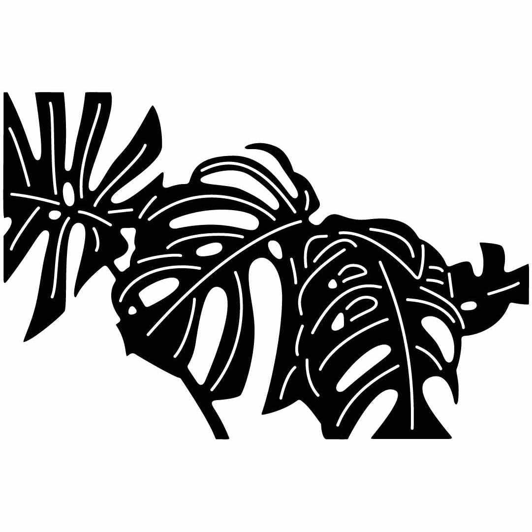 Monstera Plant Free-DXF files cut ready for CNC-DXFforCNC.com