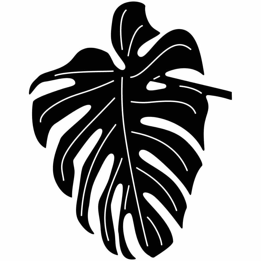 Monstera Plant Free-DXF files cut ready for CNC-DXFforCNC.com