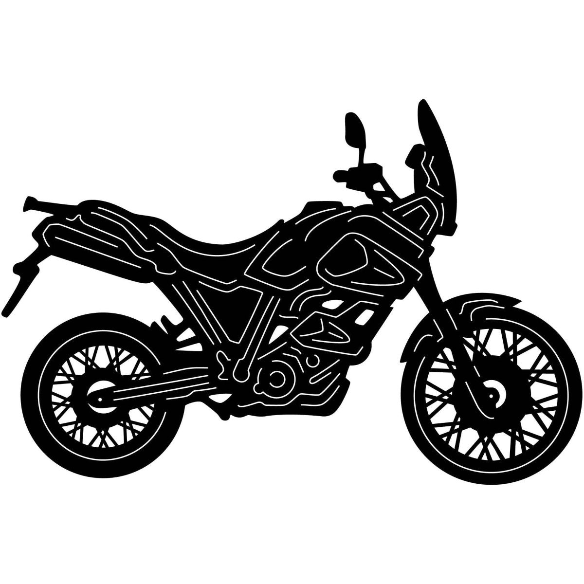 Motorcycle 003 DXF File Cut Ready for CNC