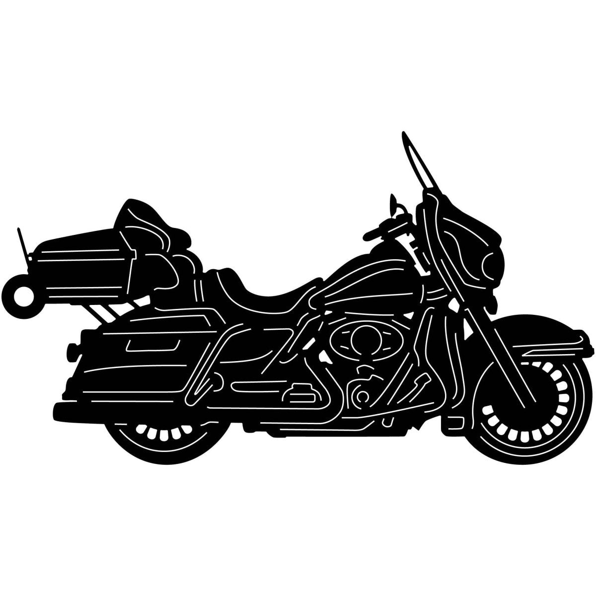 Motorcycle 006 With Ring DXF File Cut Ready for CNC