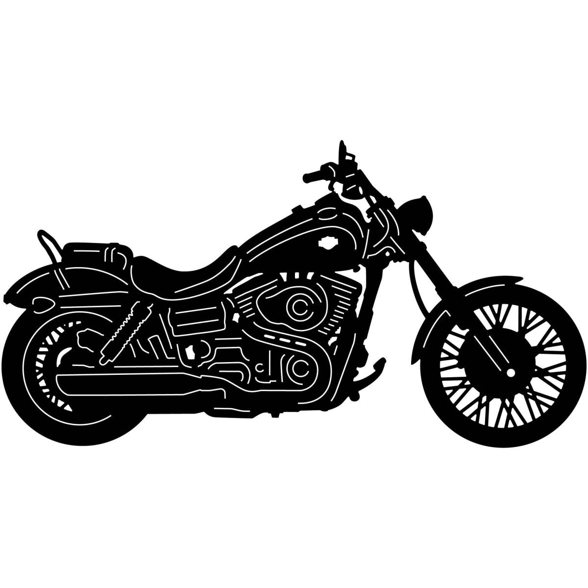 Motorcycle 008 DXF File Cut Ready for CNC