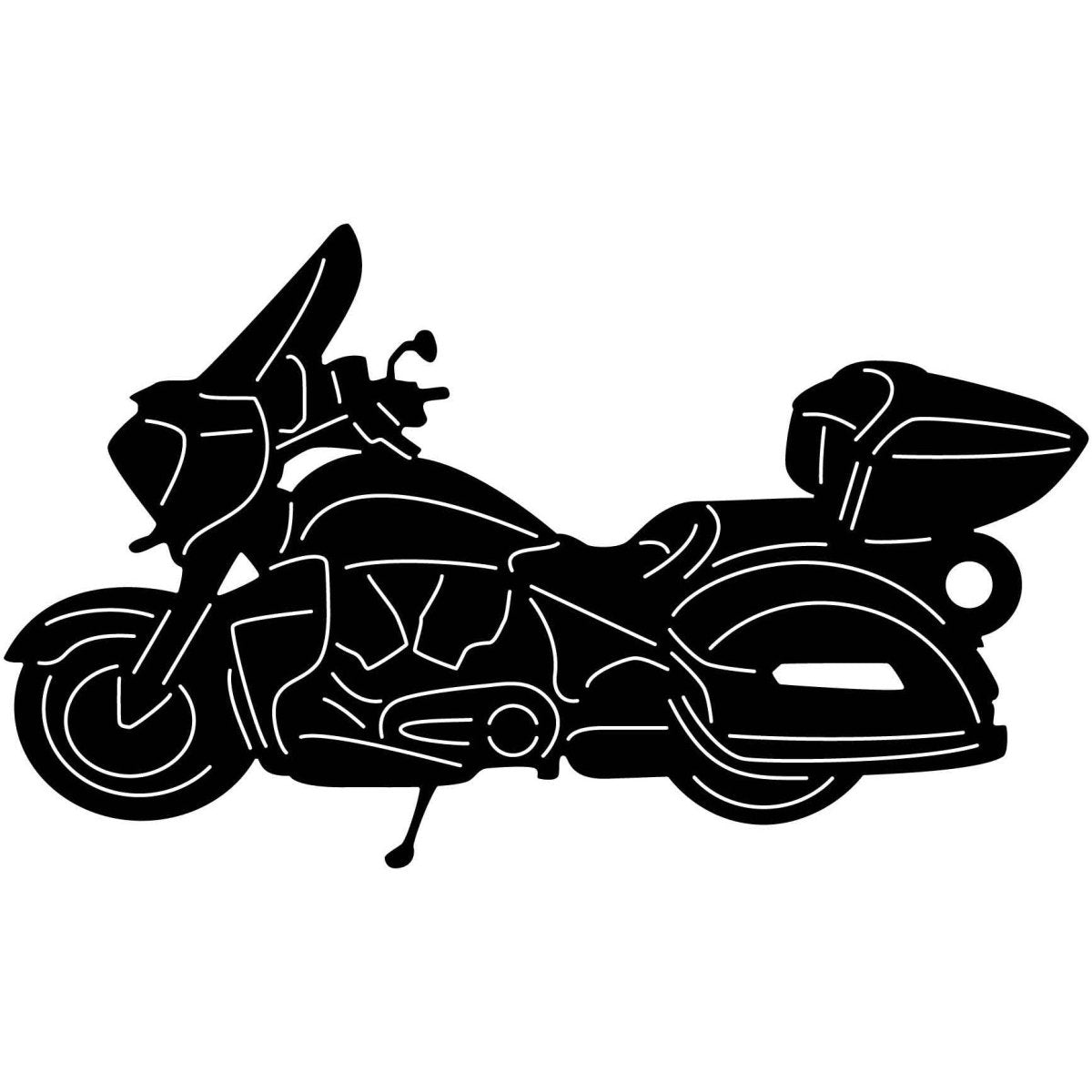 Motorcycle 016 With Ring DXF File Cut Ready for CNC