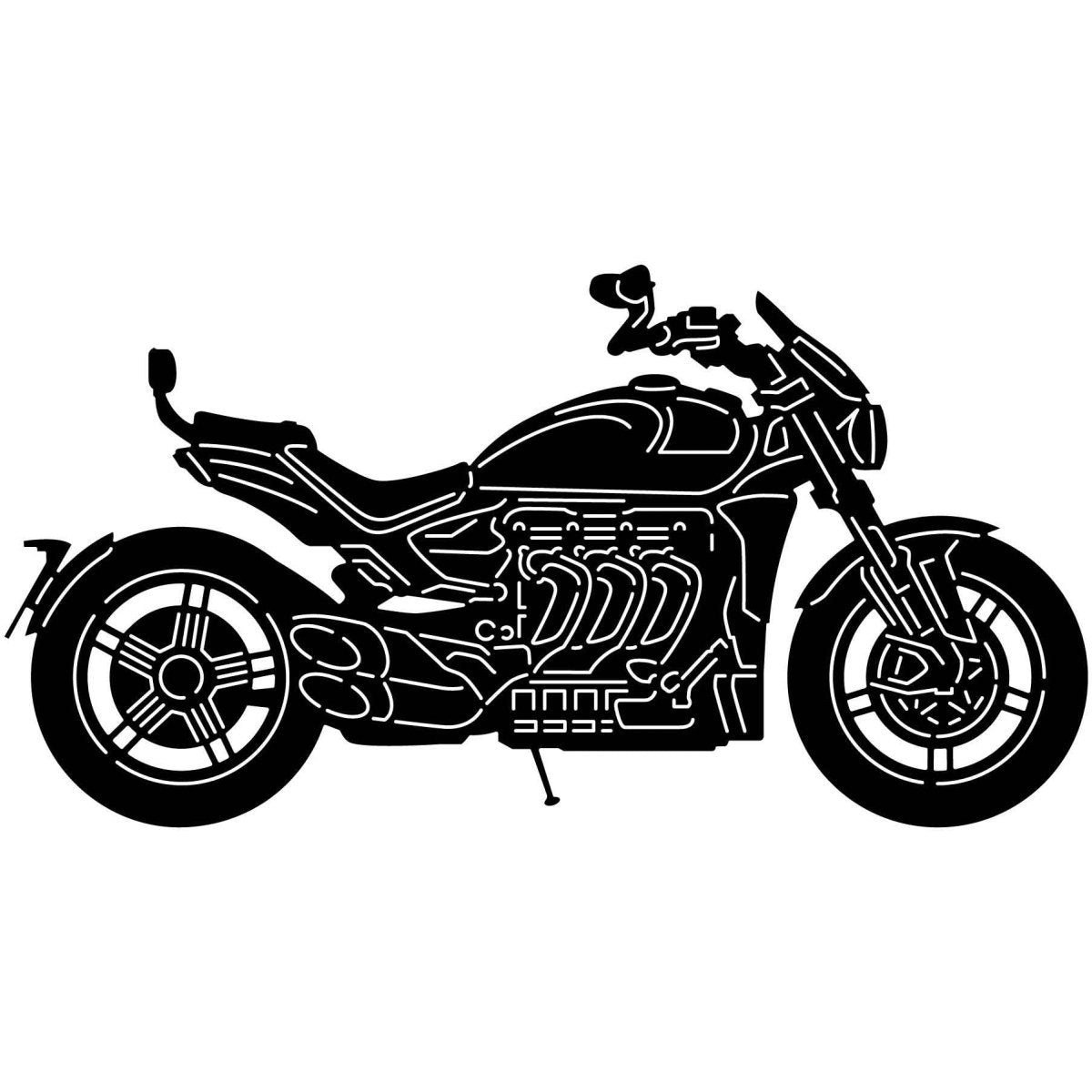 Motorcycle 020 DXF File Cut Ready for CNC