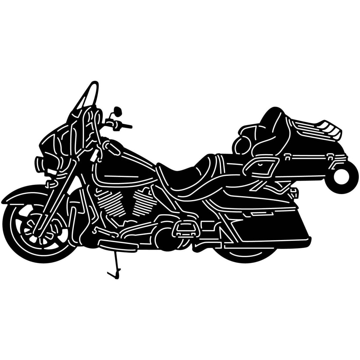 Motorcycle 21 With Ring DXF File Cut Ready for CNC