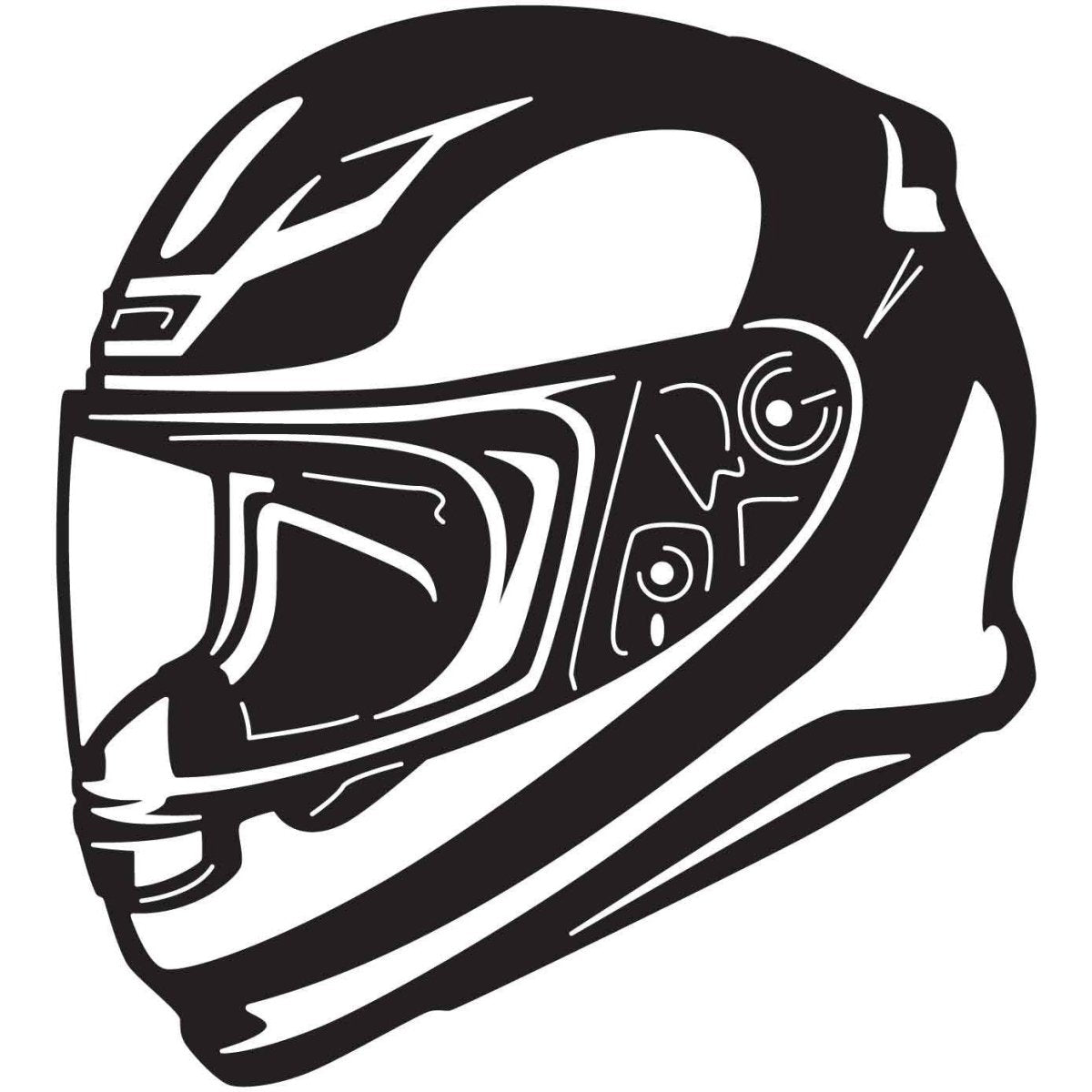 Motorcycle Helmet 24 DXF File Cut Ready for CNC