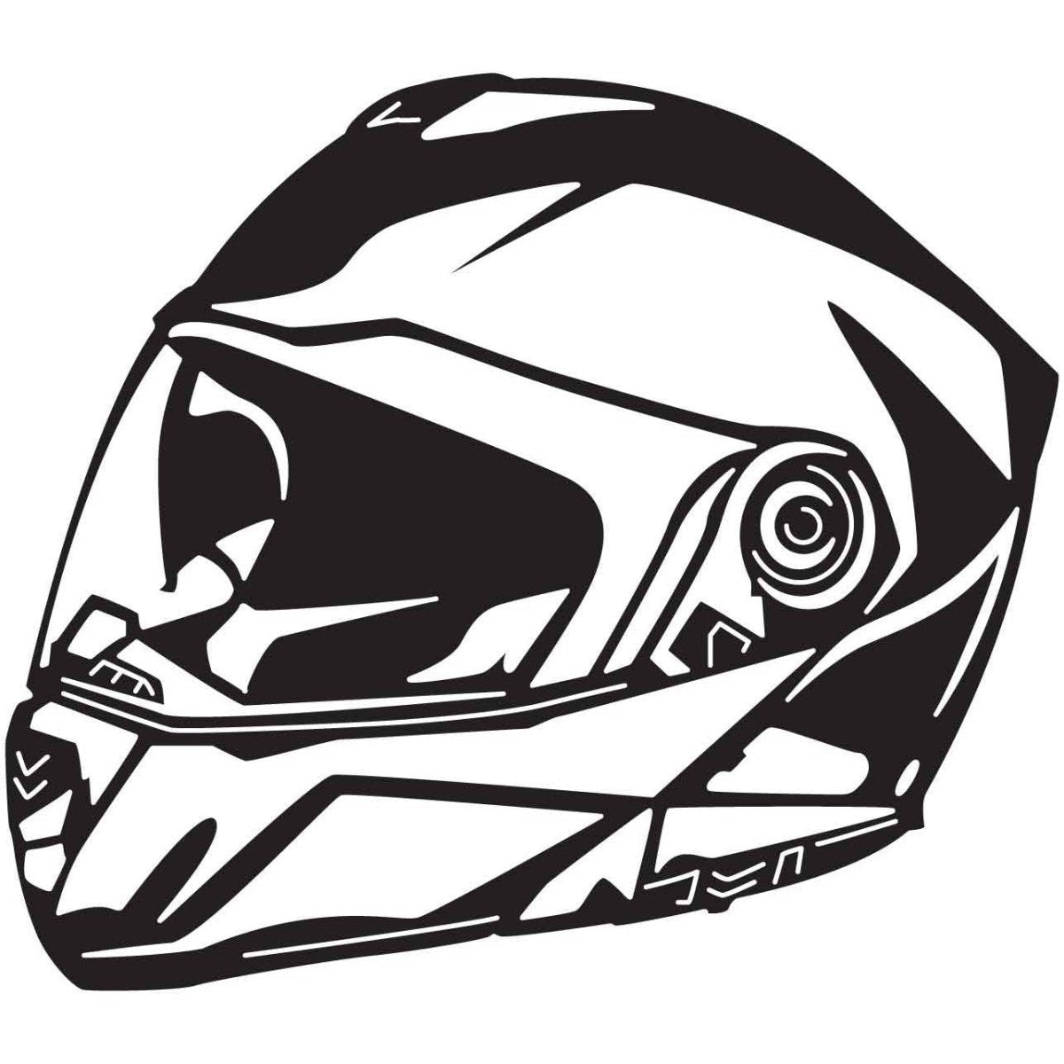 Motorcycle Helmet 28 DXF File Cut Ready for CNC