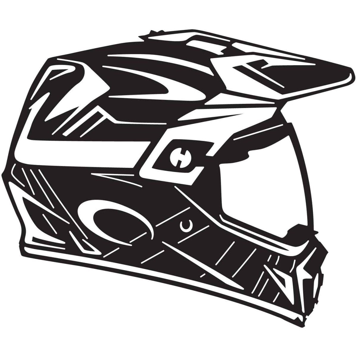 Motorcycle Helmet 29 DXF File Cut Ready for CNC