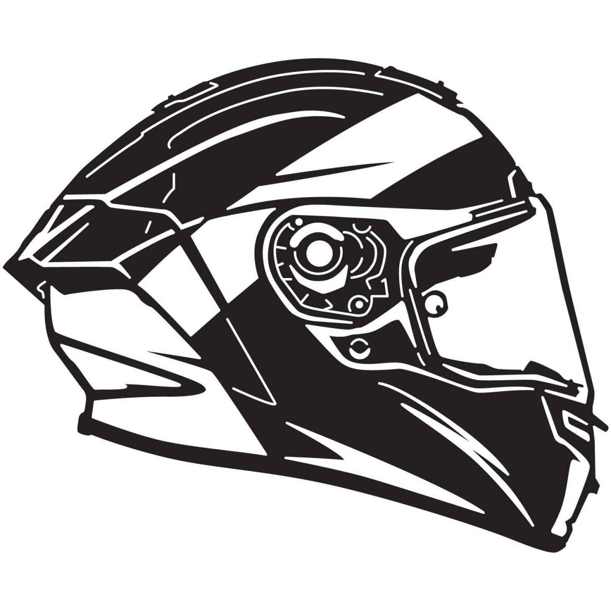 Motorcycle Helmet 30 DXF File Cut Ready for CNC