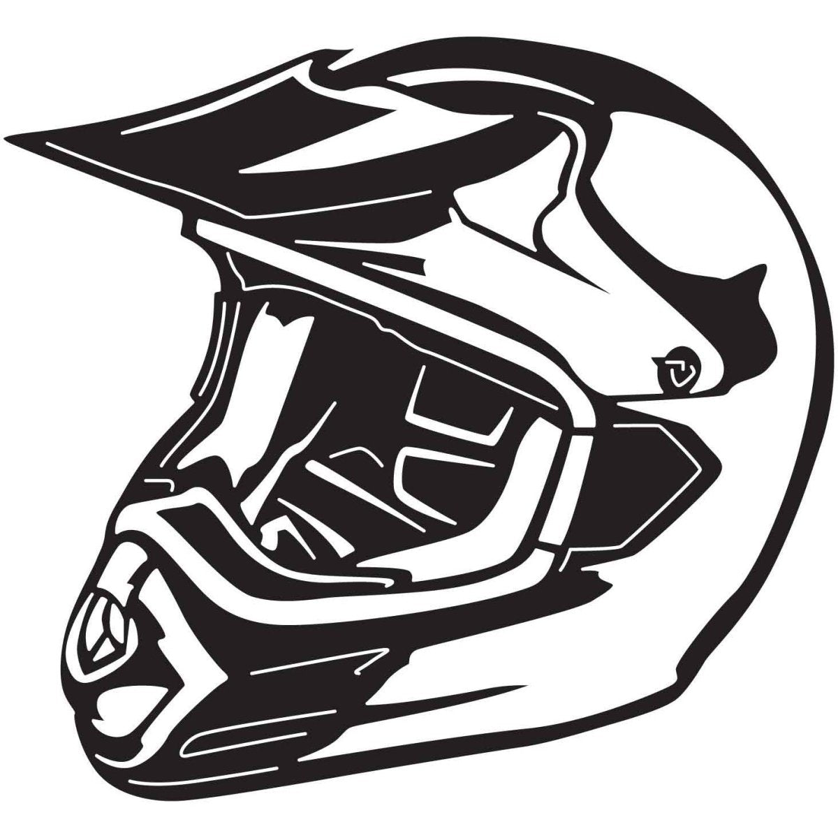 Motorcycle Helmet 31 DXF File Cut Ready for CNC