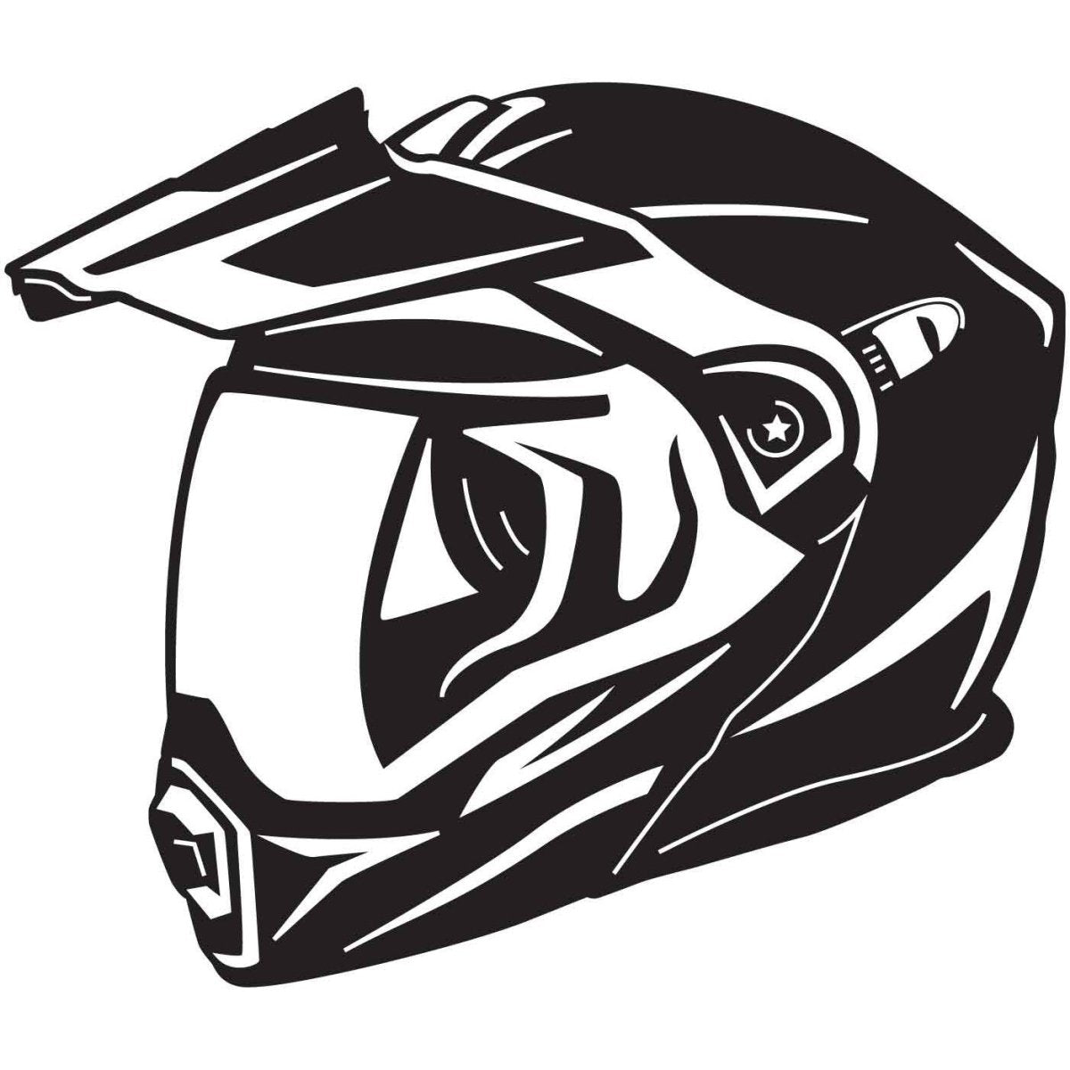 Motorcycle Helmet 33 DXF File Cut Ready for CNC