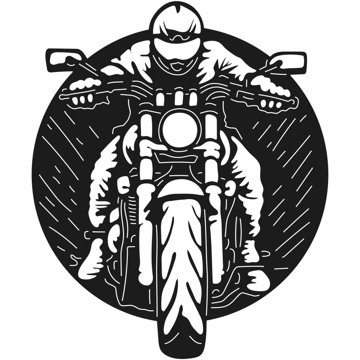 Motorcycle scene 21 DXF File Cut Ready for CNC