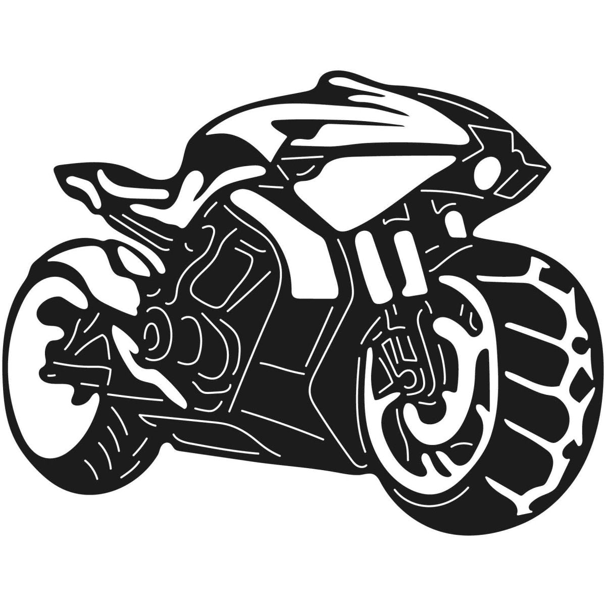 Motorcycles and Choppers 004 DXF File Cut Ready for CNC