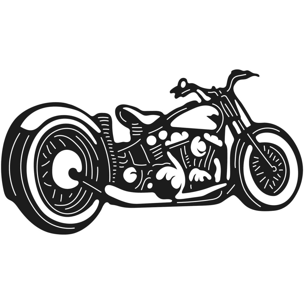 Motorcycles and Choppers 024 DXF File Cut Ready for CNC