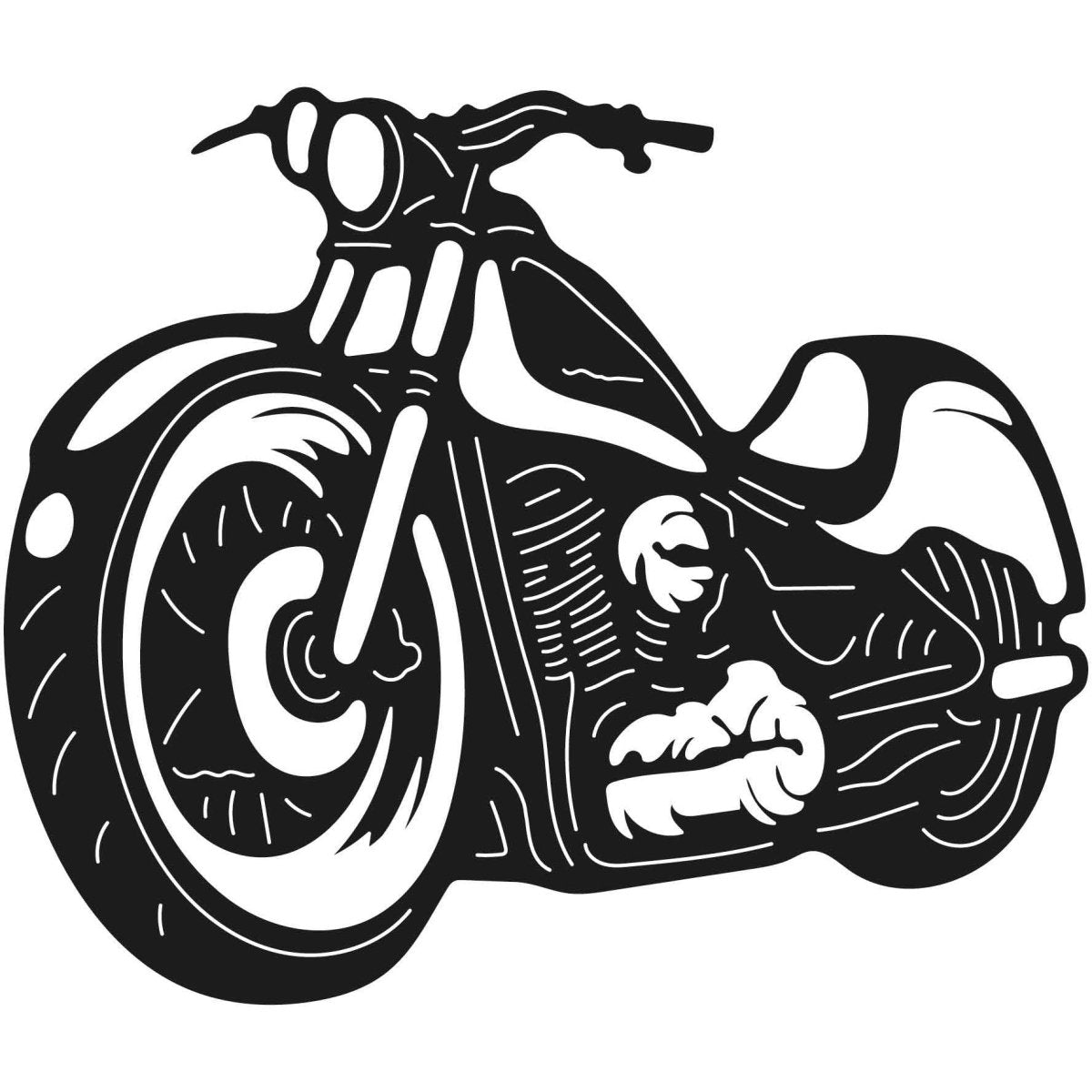 Motorcycles and Choppers 027 DXF File Cut Ready for CNC