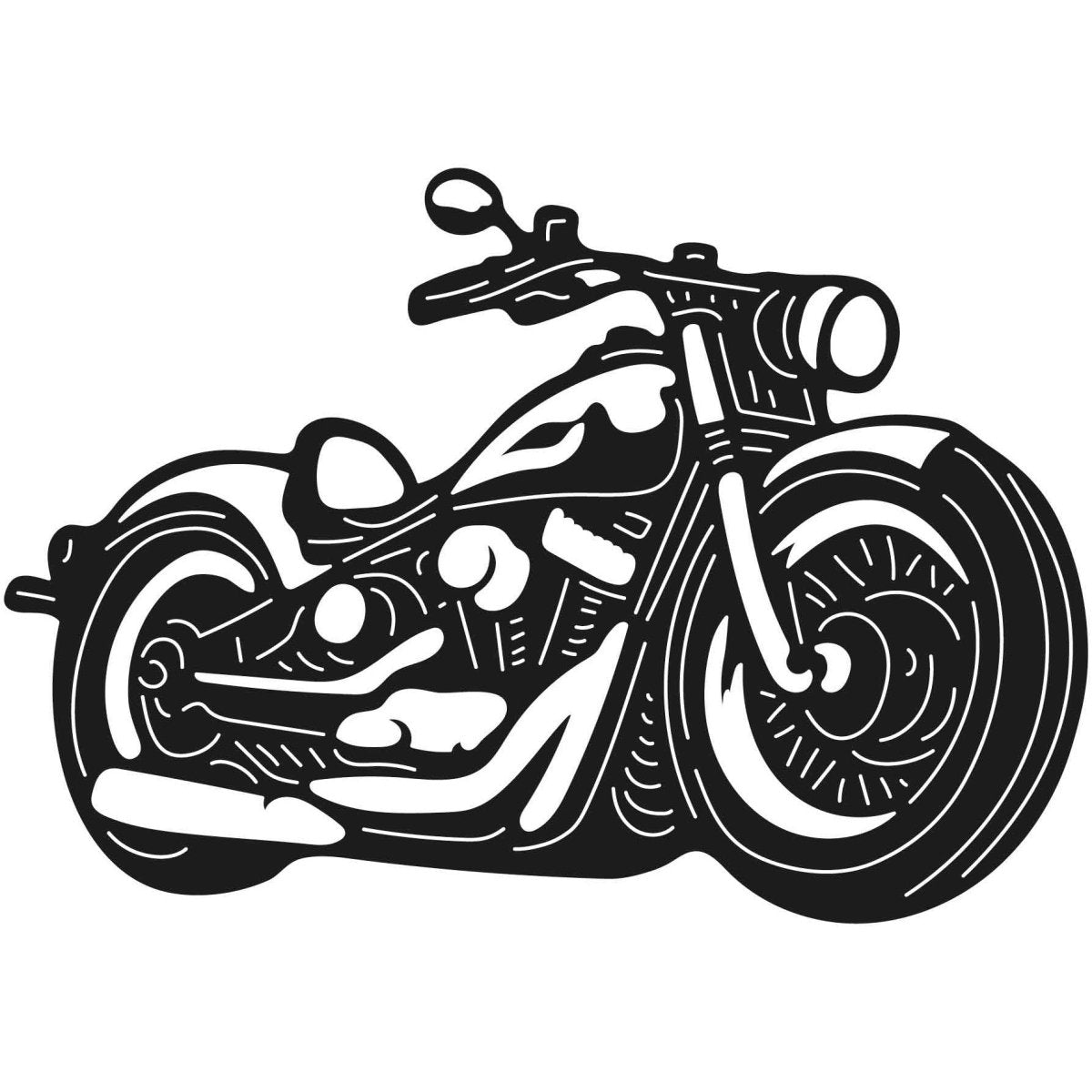 Motorcycles and Choppers 035 DXF File Cut Ready for CNC