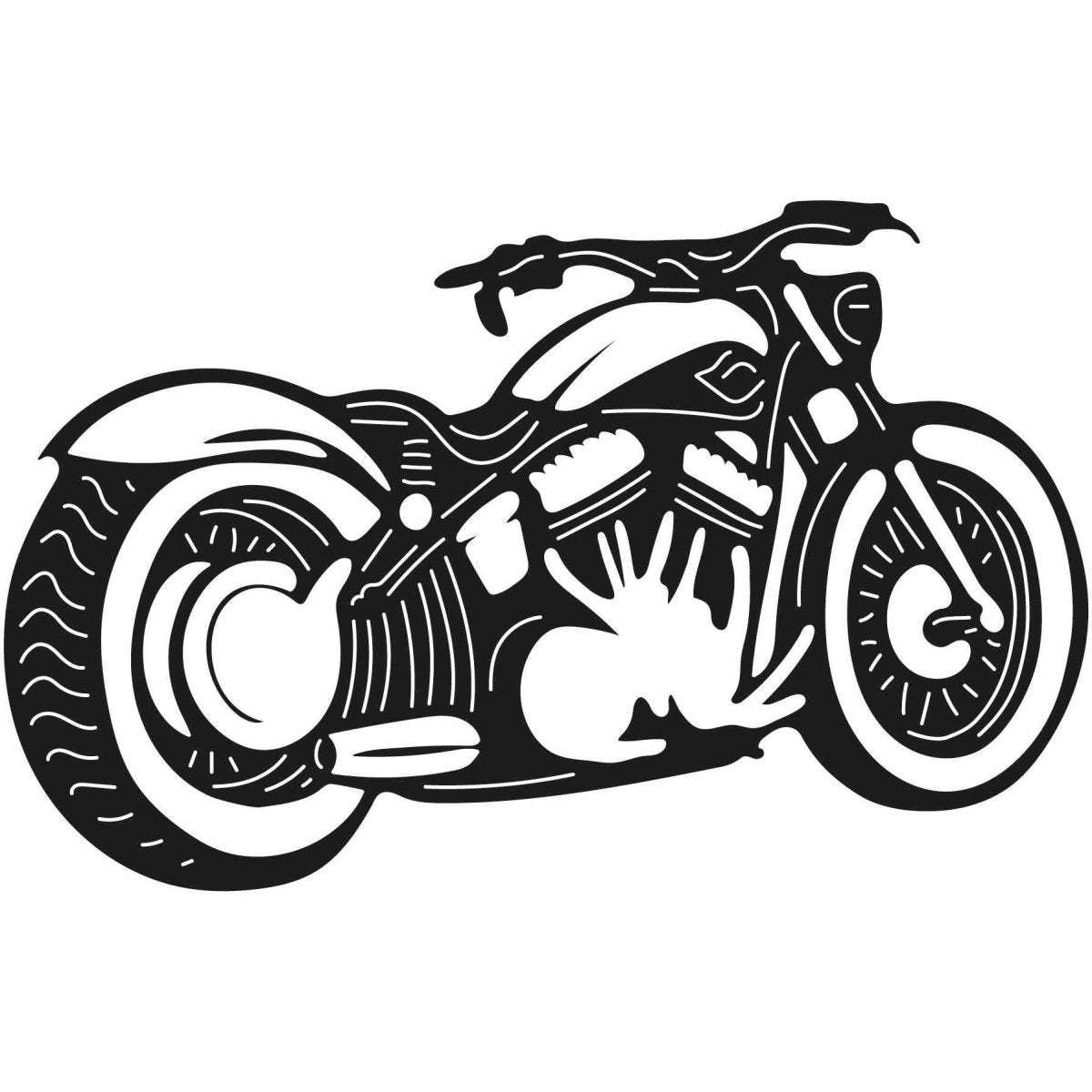 Motorcycles and Choppers 037 DXF File Cut Ready for CNC