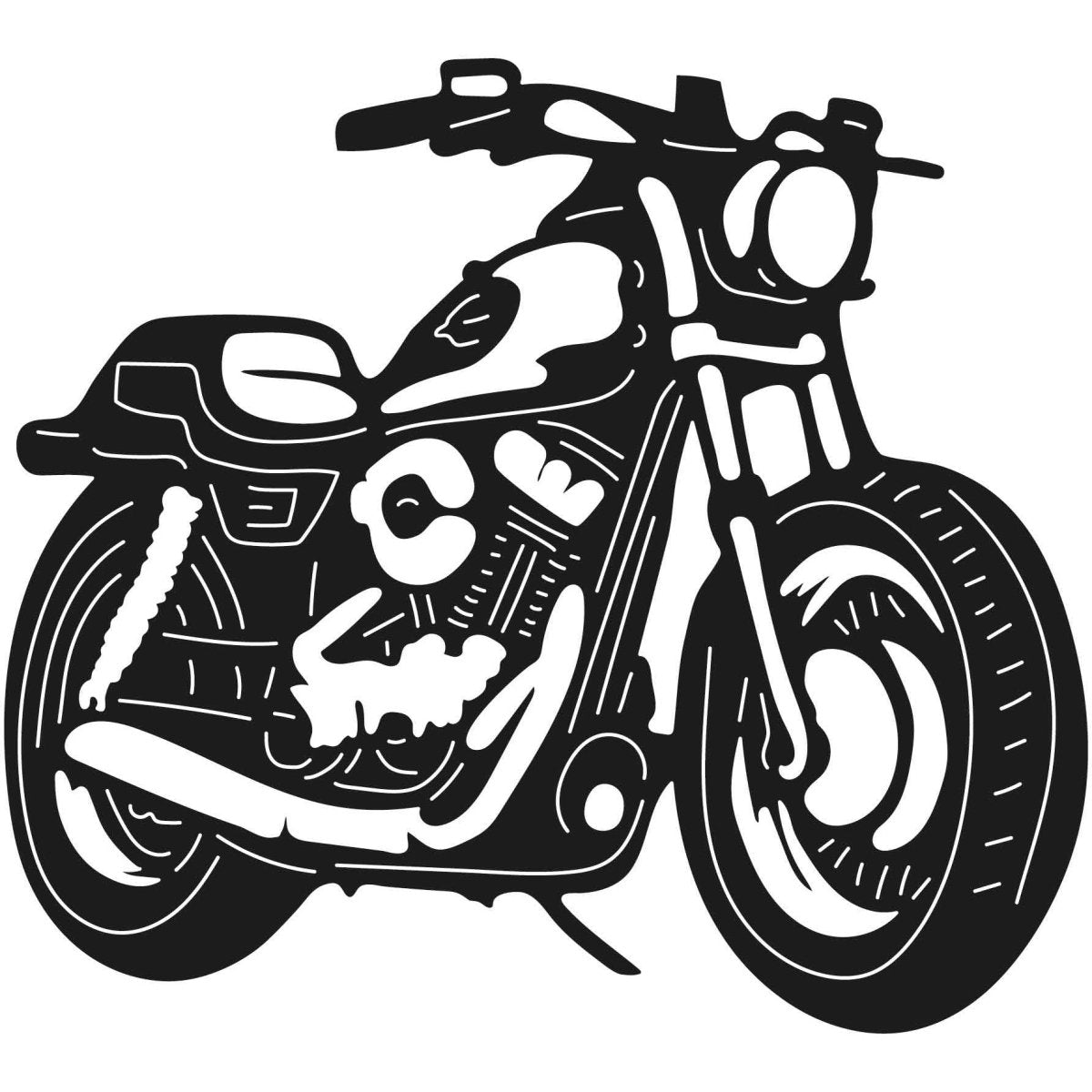 Motorcycles and Choppers 038 DXF File Cut Ready for CNC