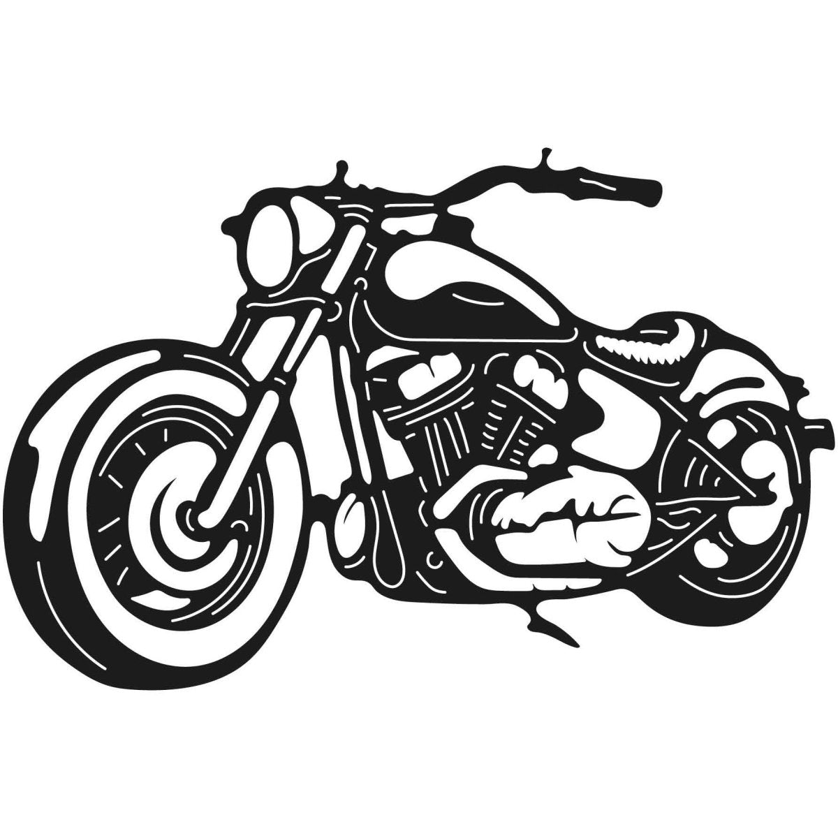 Motorcycles and Choppers 047 DXF File Cut Ready for CNC