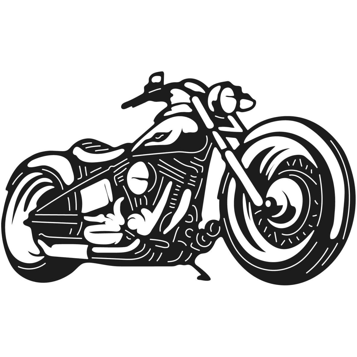 Motorcycles and Choppers 048 DXF File Cut Ready for CNC