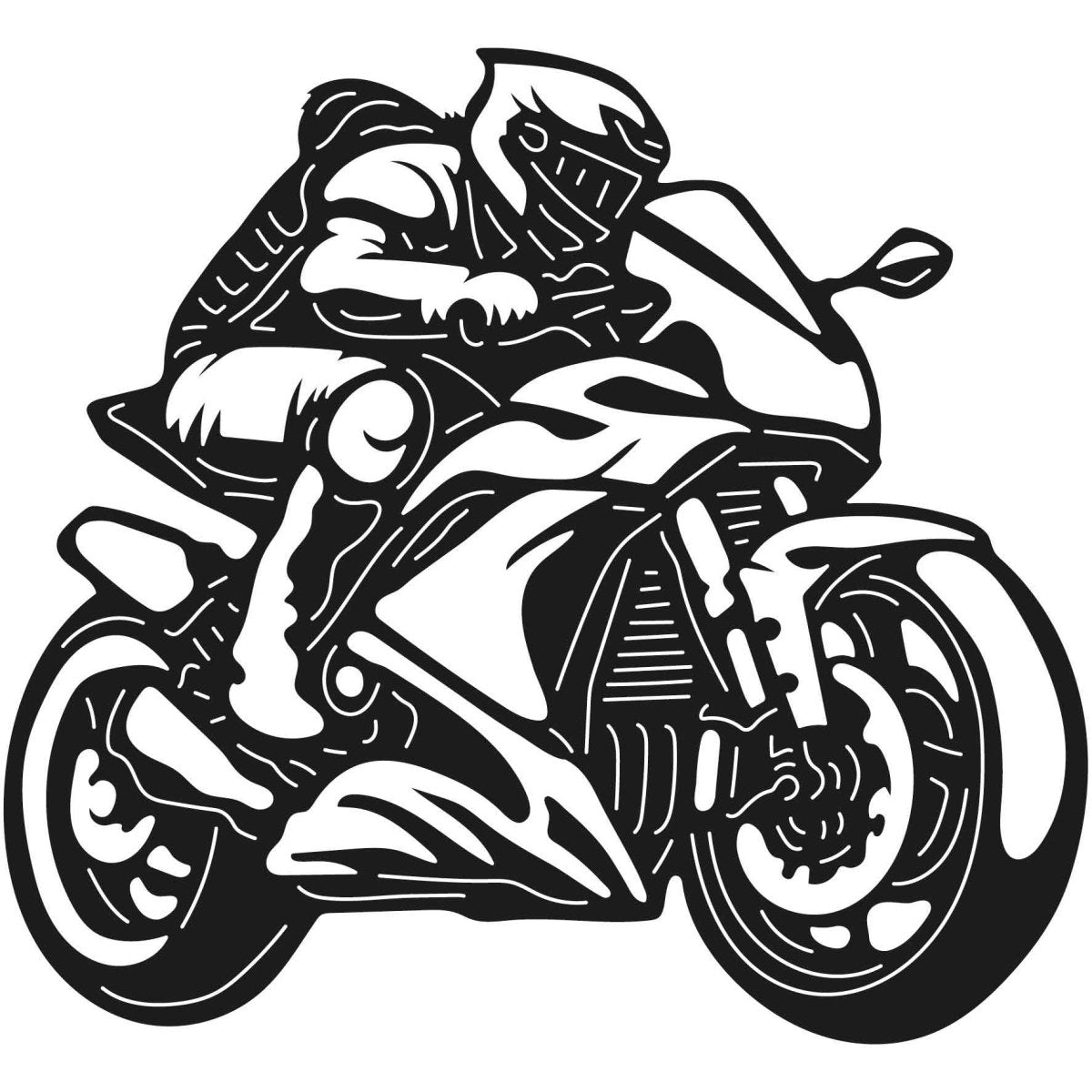 Motorcycles and Choppers 055 DXF File Cut Ready for CNC