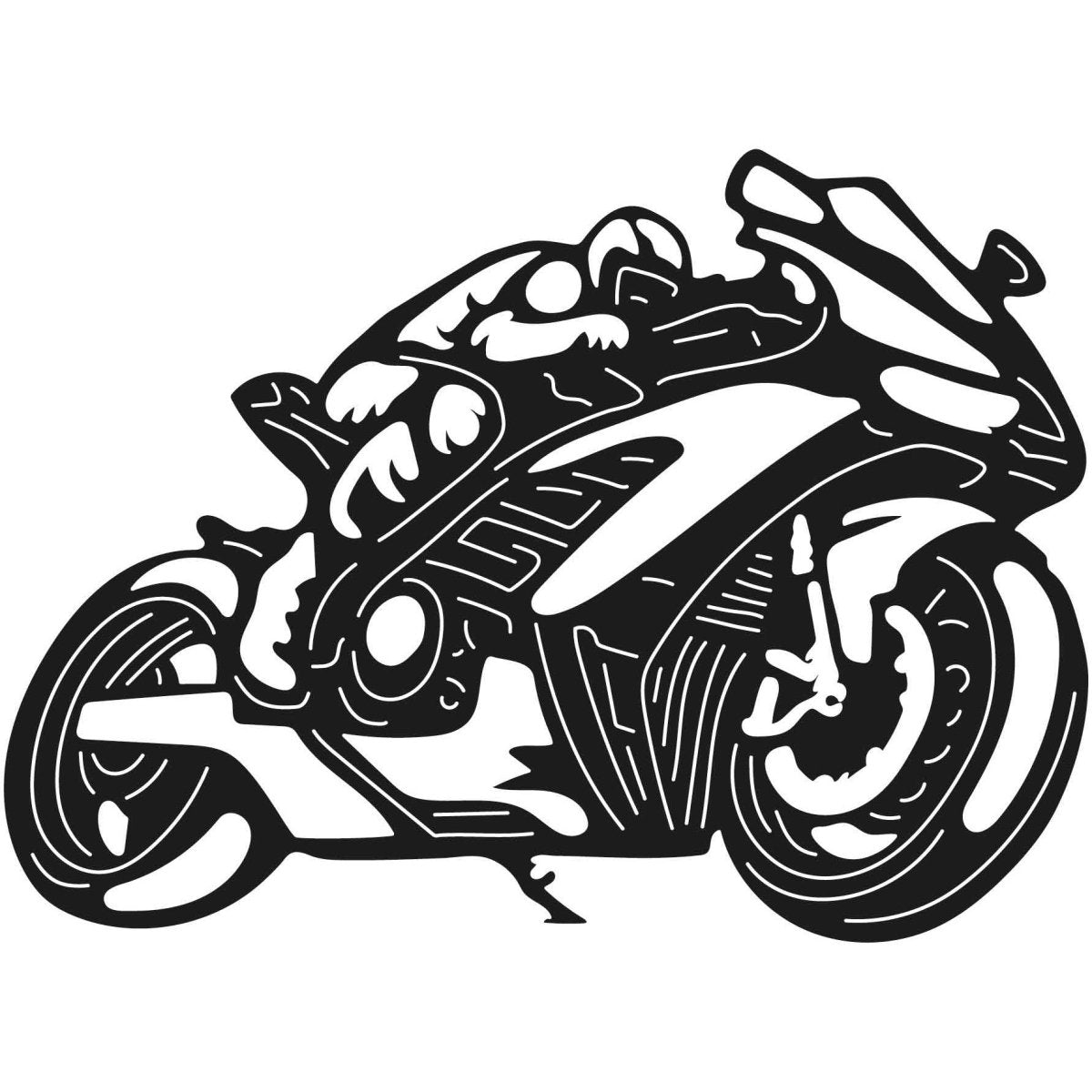 Motorcycles and Choppers 058 DXF File Cut Ready for CNC