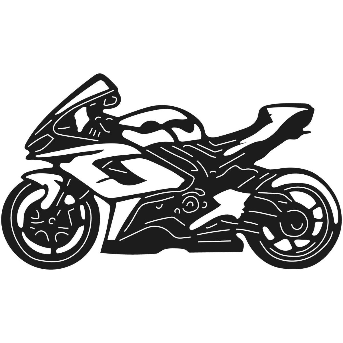 Motorcycles and Choppers 059 DXF File Cut Ready for CNC