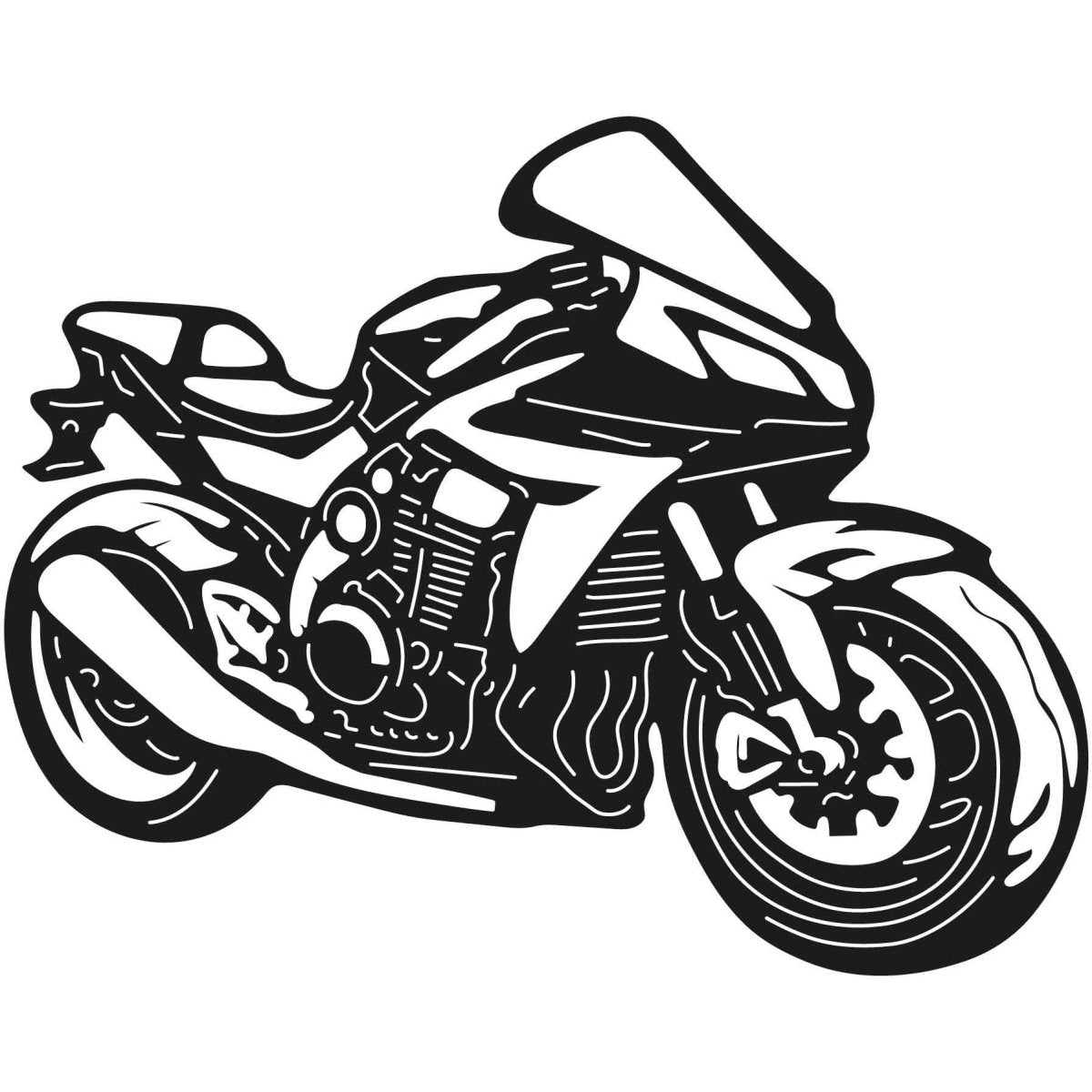 Motorcycles and Choppers 064 DXF File Cut Ready for CNC